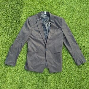 Antony Morato Mens Charcoal Gray Pin-Stripe Blazer Suit Jacket Size 48 M